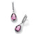 Pear-Cut Simulated Birthstone Drop Earrings in Sterling Silver