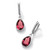 Pear-Cut Simulated Birthstone Drop Earrings in Sterling Silver