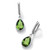 Pear-Cut Simulated Birthstone Drop Earrings in Sterling Silver