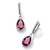 Pear-Cut Simulated Birthstone Drop Earrings in Sterling Silver