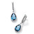 Pear-Cut Simulated Birthstone Drop Earrings in Sterling Silver