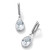 Pear-Cut Simulated Birthstone Drop Earrings in Sterling Silver
