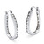 2.52 TCW Round Cubic Zirconia Silvertone Inside-Out Channel-Set Hoop Earrings (1")
