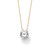 10K Yellow Gold Round Cubic Zirconia Solitaire Pendant (9mm) with 18 inch Chain