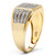 Men's 1/6 TCW Pave Diamond Multi-Row Grid Ring in 18k Gold-plated Sterling Silver 