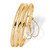 Three-Piece Set of Bangle Bracelets in Gold-Plated Sterling Silver