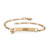 Simulated Birthstone Personalized Bracelet With Heart Charm Goldtone 7.25"