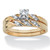 Round Diamond Accent 2-Piece Bridal Set in 10k Yellow Gold