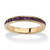Simulated Birthstone Stackable Eternity Band in Gold-Plated