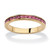 Simulated Birthstone Stackable Eternity Band in Gold-Plated