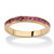 Simulated Birthstone Stackable Eternity Band in Gold-Plated