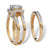 2.37 TCW Round Cubic Zirconia Channel-Set 2-Piece Jacket Bridal Set 18k Gold-Plated