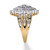 3/8 TCW Round Diamond Marquise-Shaped Cluster Ring in 18k Gold over Sterling Silver