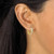 2.40 TCW Round Cubic Zirconia Huggie-Hoop Earrings Gold-Plated (1/2")