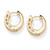 2.96 TCW Princess-Cut Cubic Zirconia Huggie-Hoop Earrings Gold-Plated (3/4")