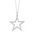 1/10 TCW Round Diamond Star-Shaped Pendant and Chain in Platinum-plated Sterling Silver 18"