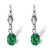 Oval-Cut Simulated Birthstone Silvertone Drop Earrings