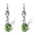 Oval-Cut Simulated Birthstone Silvertone Drop Earrings