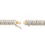 Diamond Accent Two-Tone Pave-Style S-Link Tennis Bracelet Gold-Plated 8"