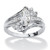 Marquise-Cut Cubic Zirconia Engagement Anniversary Ring 1.03 TCW in Silvertone