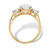 Round Cubic Zirconia 3-Stone Engagement Ring 3 TCW in Solid 10k Yellow Gold