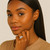 Round Diamond Floating Halo Heart Ring 1/7 TCW in 18k Gold-plated Sterling Silver 