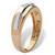 Men's Diamond Accent Two-Tone Band in 18k Yellow Gold-plated Sterling Silver