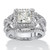 2.82 TCW Princess-Cut Cubic Zirconia Platinum-plated Sterling Silver 3-Piece Halo Bridal Ring Set