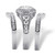 2.73 TCW Round Cubic Zirconia Platinum-plated Sterling Silver 3-Piece Vintage-Inspired Bridal Set