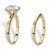 Round Cubic Zirconia 2-Piece Solitaire Bridal Ring Set 3 TCW Gold-Plated