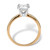 2.00 Carat Round Cubic Zirconia Solitaire Engagement Ring in 18k Gold-Plated