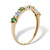 .32 TCW Genuine Round Emerald and Diamond accent Band in 10k Gold