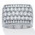 Men's Multi Row, Step Top Round Cubic Zirconia Ring 2.99 TCW Platinum Plated