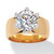 4 TCW Round Cubic Zirconia Solitaire Engagement Anniversary Ring in 18k Gold-Plated