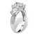 3.06 TCW Princess-Cut Cubic Zirconia Engagement Anniversary Ring in Solid 10k White Gold