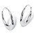 Polished Puffed Hoop Earrings in Sterling Silver (1 7/8")