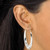 Polished Puffed Hoop Earrings in Sterling Silver (1 7/8")