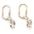Oval-Cut Simulated Birthstone Drop Earrings in Yellow Goldtone