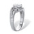 Round Cubic Zirconia Bypass Swirl Engagement Ring 2.40 TCW Platinum-plated Sterling Silver