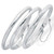 Polished, Engraved and Floral Three-Piece Bangle Set in .925 Sterling Silver