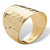Hammered-Style Cigar Band Ring in 14k Gold-plated Sterling Silver 