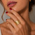 Hammered-Style Cigar Band Ring in 14k Gold-plated Sterling Silver 