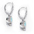 5.08 TCW Oval-Cut Aurora Borealis Cubic Zirconia Drop Earrings in Sterling Silver