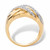 Diamond Accent Two-Tone Diagonal Crossover Ring Gold-Plated