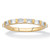 Baguette-Cut White Cubic Zirconia Stackable Ring .80 TCW in 18k Gold-plated Sterling Silver