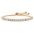 Round Simulated Birthstone Crystal Bolo Drawstring Bracelet in Gold-Plated with Bead Acents 9.25"