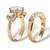 2 Piece 5.66 TCW Round Cubic Zirconia Bridal Ring Set in 14k Gold-plated Sterling Silver