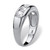 Men's 2.50 TCW Round Cubic Zirconia Ring in Platinum over Sterling Silver