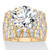 Round Cubic Zirconia Wide Multi-Row Ring 8.99 TCW in 18k Gold-plated Sterling Silver