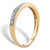 Diamond Accent Single Row Ring Band in 18k Gold-plated Sterling Silver